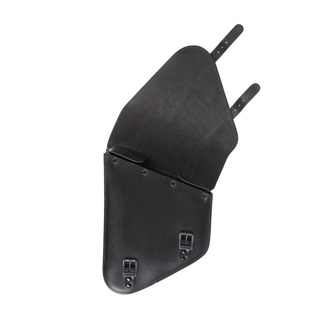 Ledrie Full Leather Swingarm Bag Left Black For 18-21 Softail