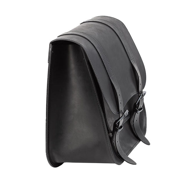 Ledrie Single Leather Saddlebag 'Postman' Black