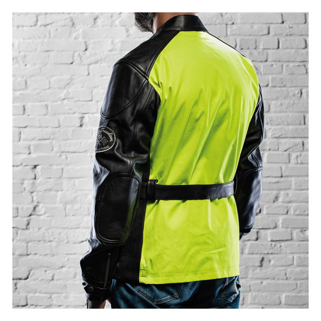 Holy Freedom Quattro Vision Leather Jacket Black / Fluo Yellow
