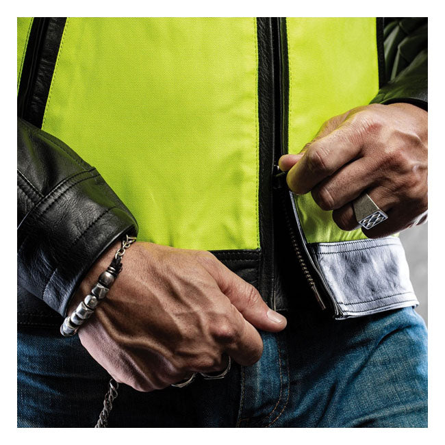 Holy Freedom Zero Vision Leather Jacket Black / Fluo Yellow