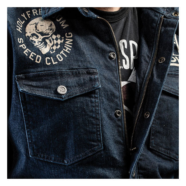 Holy Freedom Genoa Stampato Jacket Denim
