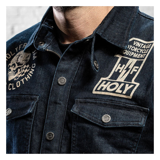 Holy Freedom Genoa Stampato Jacket Denim