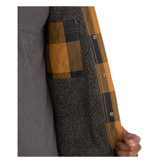 Carhartt Sherpa Lined Flannel Plaid Shirt Carhartt Brown