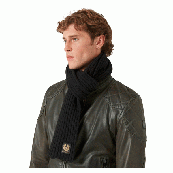 Belstaff Watch Scarf Black FREE UK Delivery, FREE 365 Day Returns | Moto Central