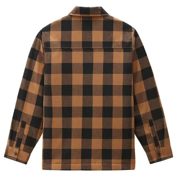 Dickies Sherpa Lined Sacramento Shirt Brown Duck – rear view