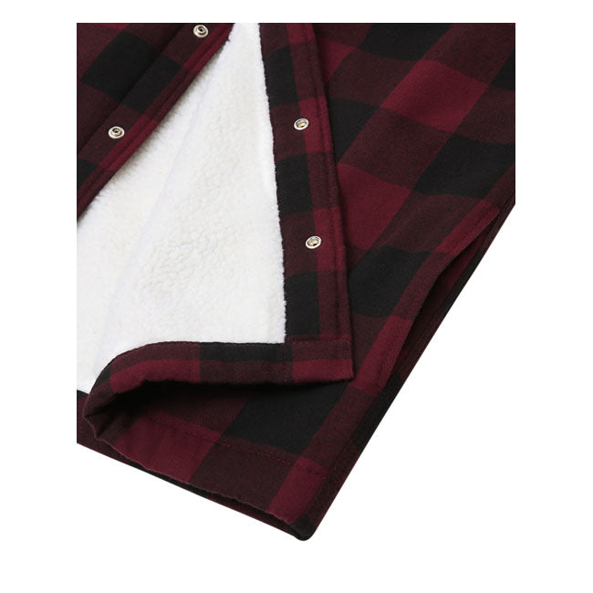 Dickies Sherpa Lined Sacramento Shirt Maroon
