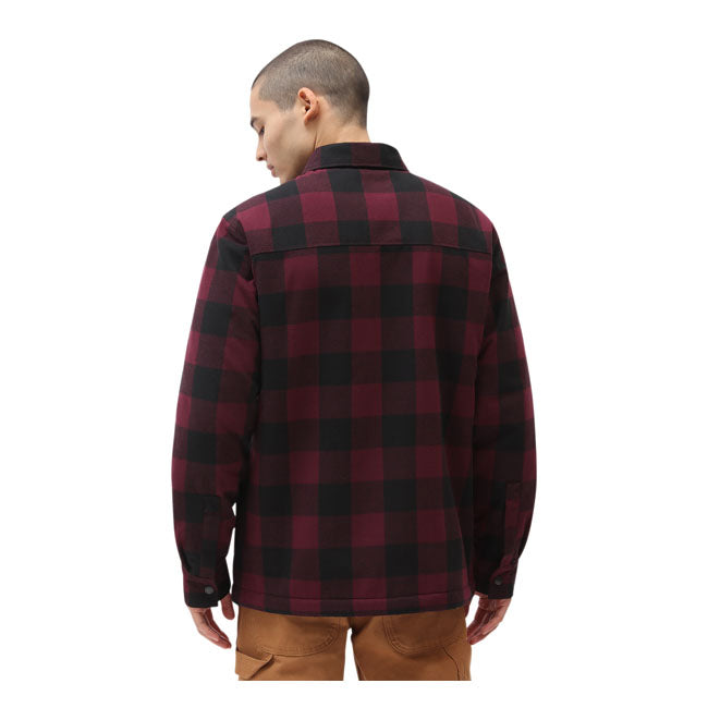 Dickies Sherpa Lined Sacramento Shirt Maroon