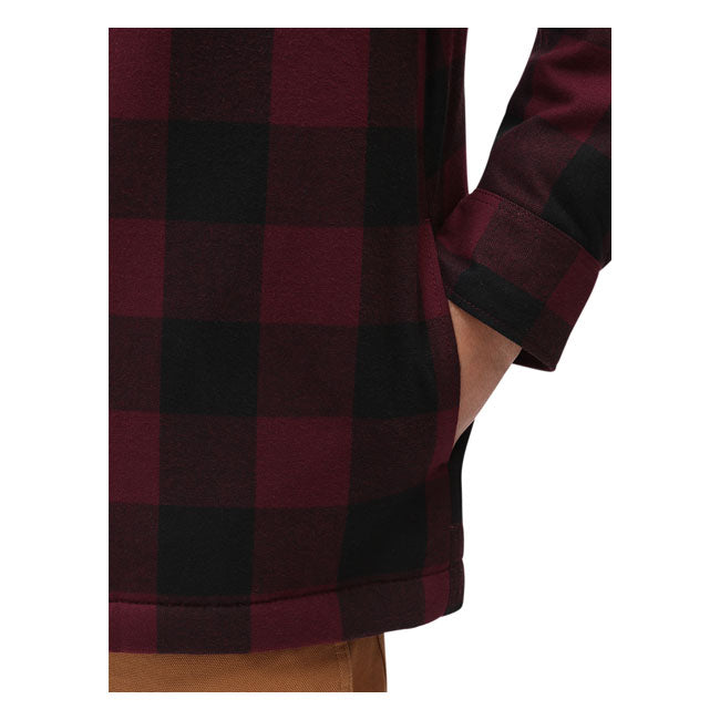 Dickies Sherpa Lined Sacramento Shirt Maroon