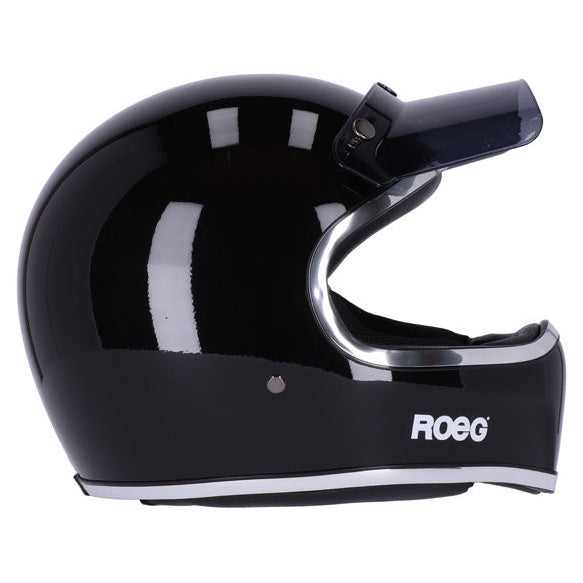 Roeg Peruna 2.0 Midnight Metallic Black adventure motorcycle helmet, right-side view