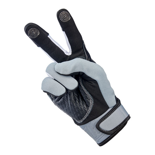 Biltwell Baja Gloves Grey / Black