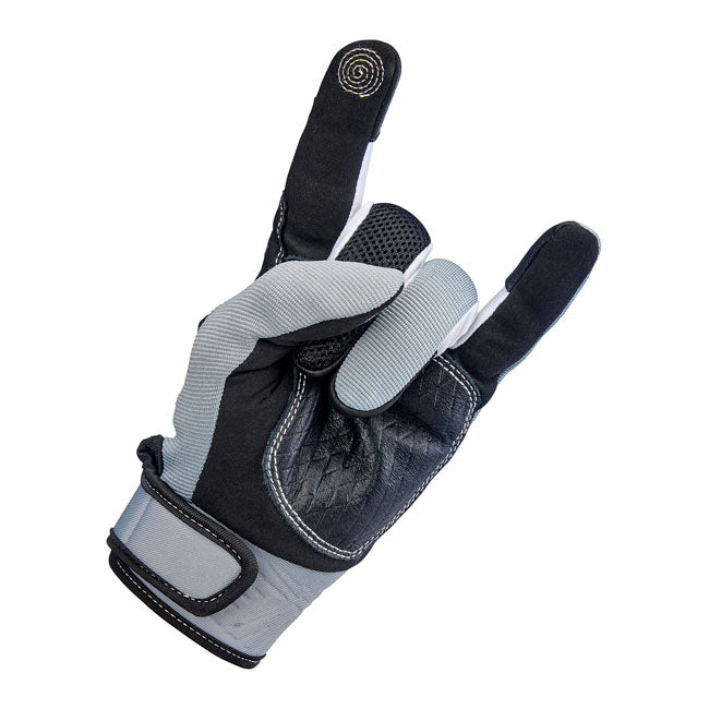 Biltwell Baja Gloves Grey / Black