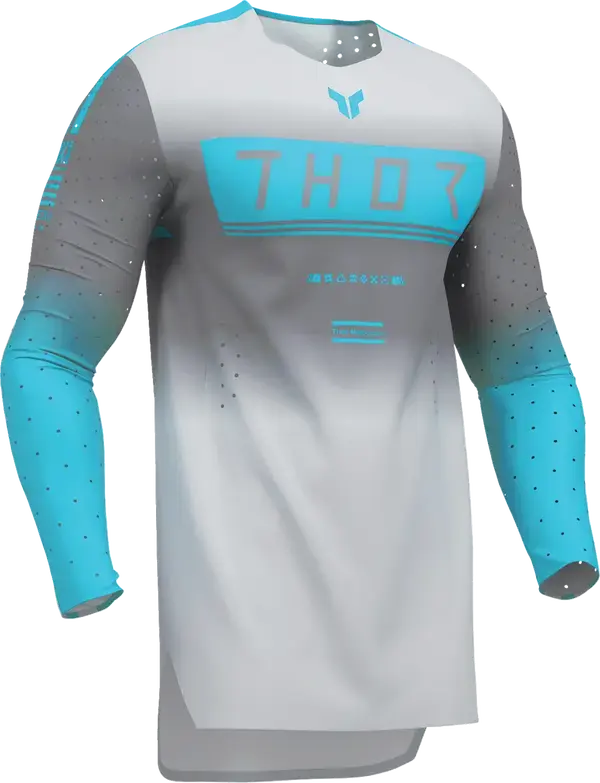 Thor Sportmode Geo Jersey Charcoal / Grey - FREE UK Shipping, FREE 365 Day Returns | Moto Central
