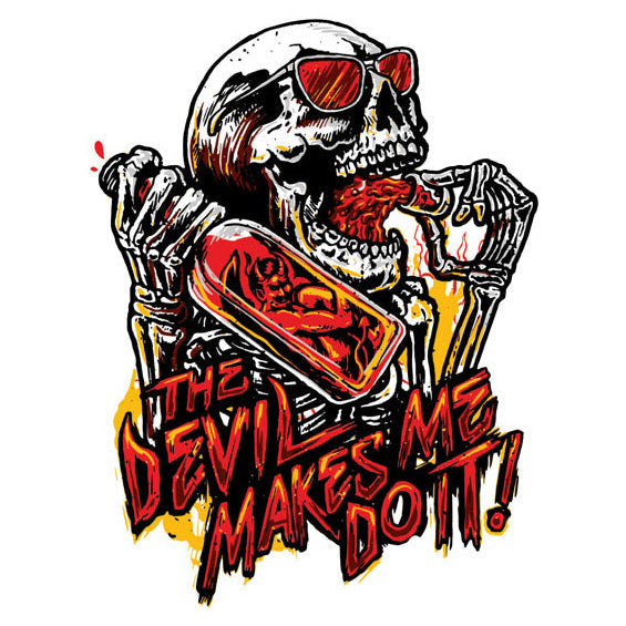 Down-N-Out Devil Made Me Sticker - product view