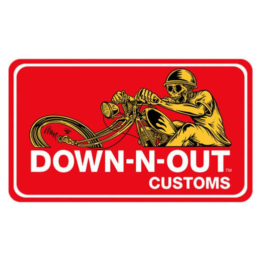 Down-N-Out Chopper Sticker - product view