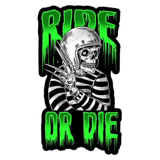 Down-N-Out Ride Or Die Sticker - product view