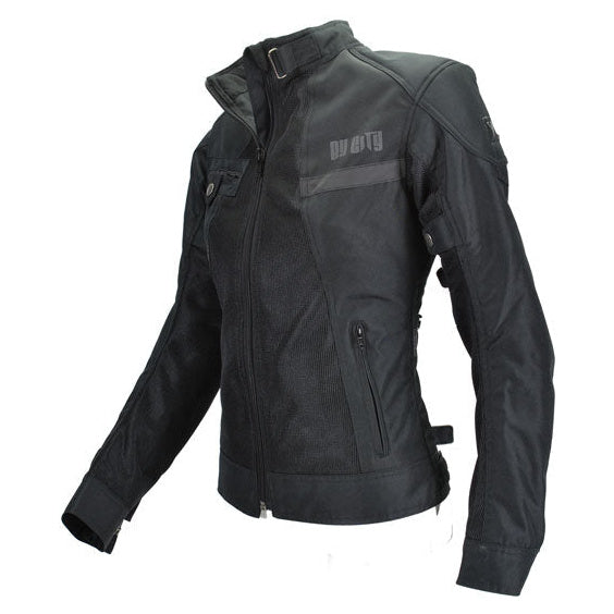 ByCity Summer Route ladies black mesh motorcycle jacket - front view