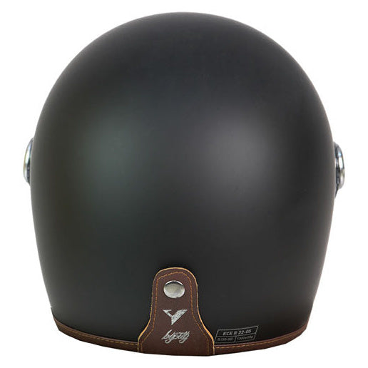 ByCity Roadster 2 Matt Black full-face motorcycle helmet, rear view