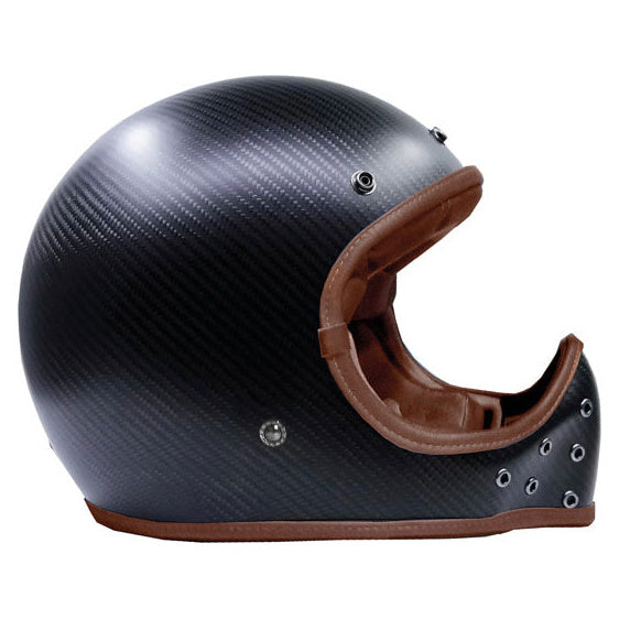 ByCity The Rock carbon-fibre retro full-face motorcycle helmet - right-side view