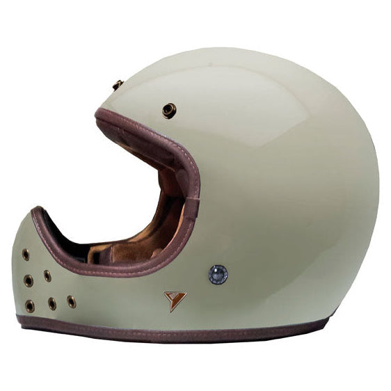 ByCity The Rock White Bone full-face motorcycle helmet, right-side view
