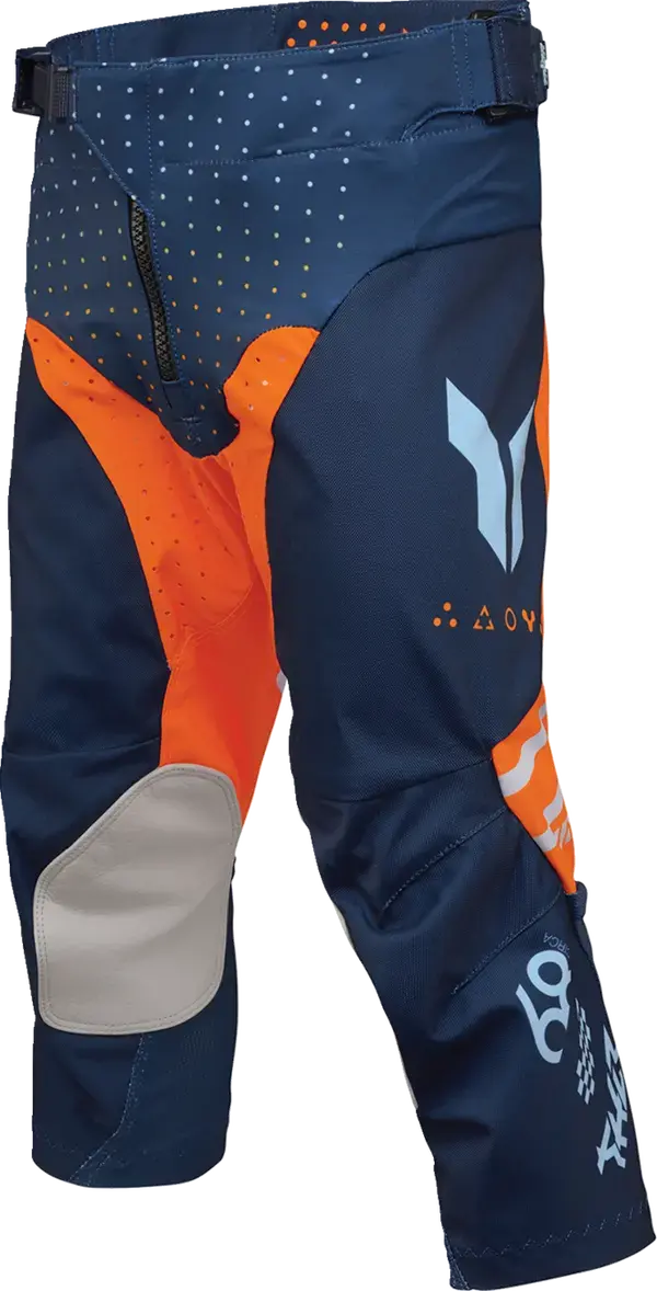 Thor Launchmode Futura Youth MX Textile Trouser Light Blue / Navy / Orange - FREE UK Shipping, FREE 365 Day Returns | Moto Central