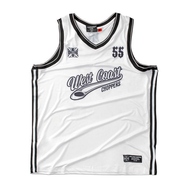 West Coast Choppers 55 Basket Game Jersey White
