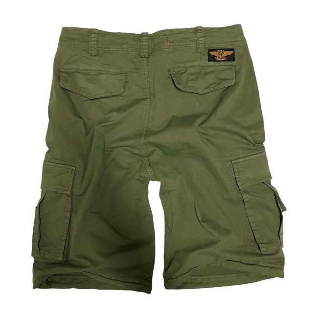 West Coast Choppers CFL Cargo Shorts Vintage Olive Green