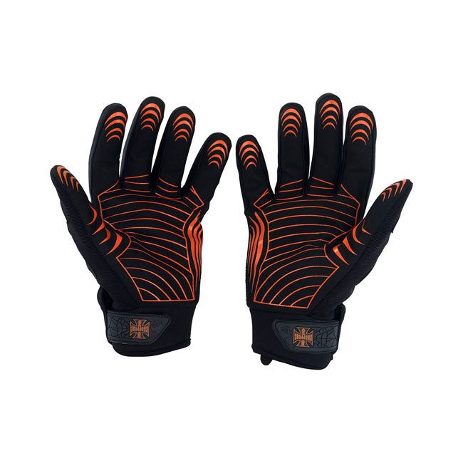 West Coast Choppers Por Vida Gloves Black / Orange