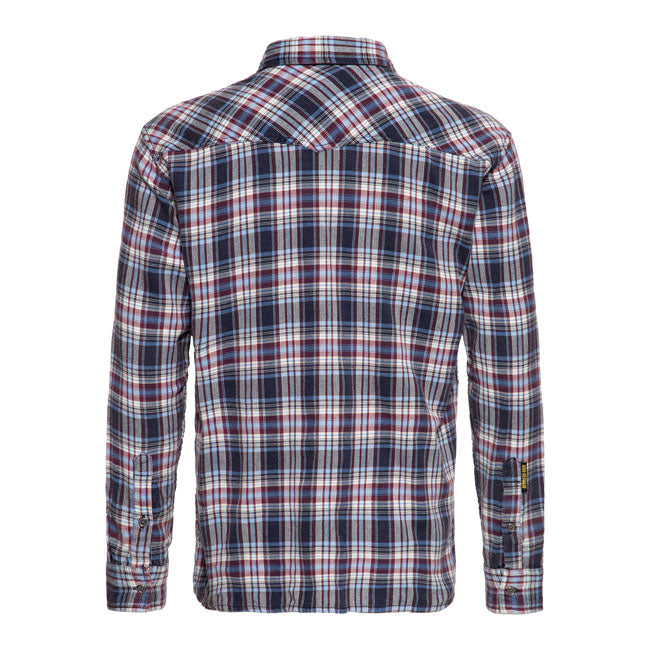 King Kerosin Acidwashed Check Shirt Navy/Bordeaux