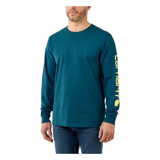 Carhartt Sleeve Logo Long Sleeves T-Shirt Blue Heather
