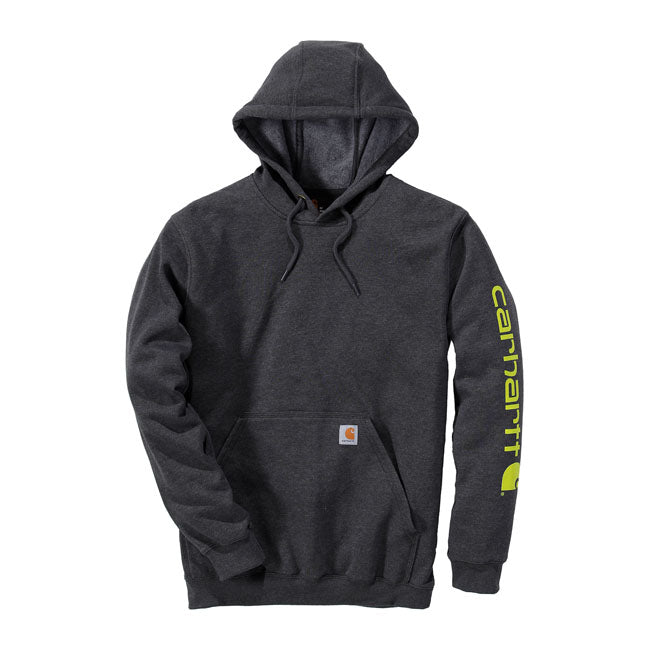 Carhartt Sleeve Logo Hoodie Carbon Heather