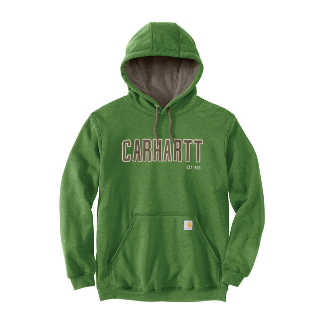 Carhartt Felt Logo Hoodie Arborvitae Heather