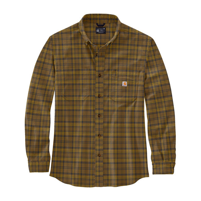Carhartt Flannel Plaid Shirt Oak Brown