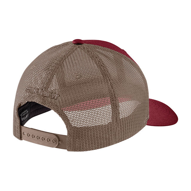Carhartt Logo Patch Mesh Cap Carhartt Burgundy