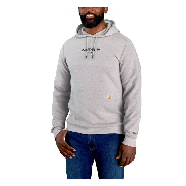 Carhartt Logo Graphic Hoodie Asphalt Heather