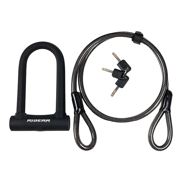 Riderr U Lock Cable Black FREE UK Delivery, FREE 365 Day Returns | Moto Central