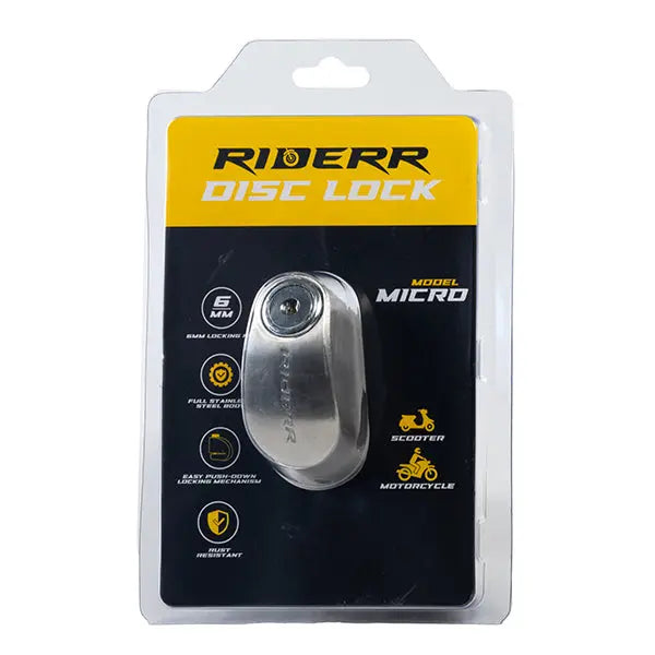 Riderr Micro Lock Silver FREE UK Delivery, FREE 365 Day Returns | Moto Central