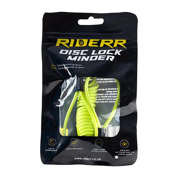 Riderr Disc Lock Minder Fluo Yellow FREE UK Delivery, FREE 365 Day Returns | Moto Central