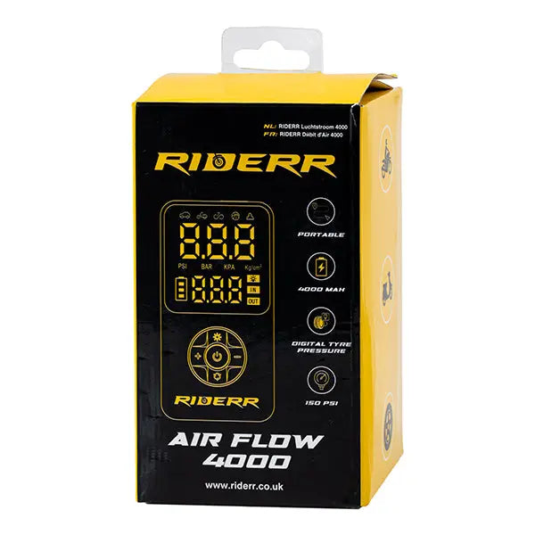 Riderr Air Flow Black - 4000 MAH FREE UK Delivery, FREE 365 Day Returns | Moto Central