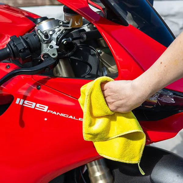 Riderr Microfibre Towels Yellow - Pack Of 6 FREE UK Delivery, FREE 365 Day Returns | Moto Central
