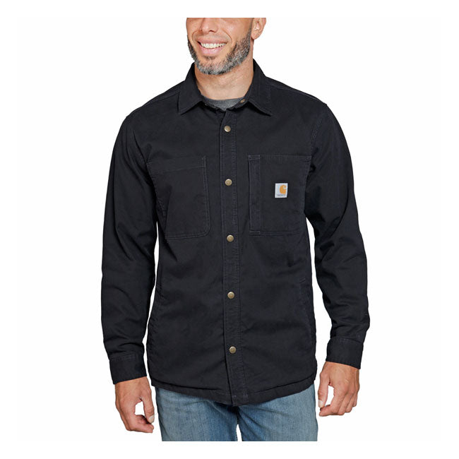 Carhartt Fleece Lined Denim Shirt Jacket Black