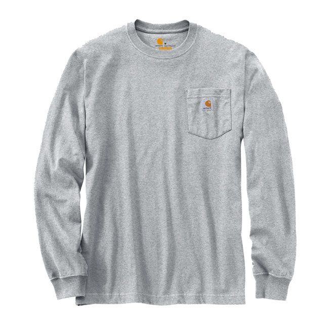 Carhartt Pocket Long Sleeve T-Shirt Heather Grey