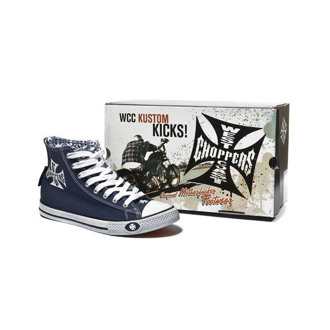 West Coast Choppers Warrior Hi-Tops Shoes Navy