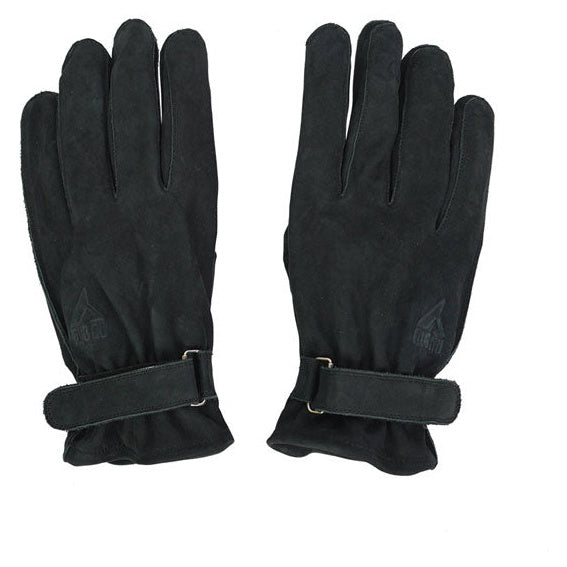 ByCity Texas black leather motorcycle gloves - back-of-hand view