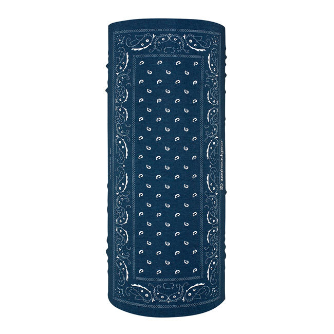 ZAN Headgear Polyester Motley Tube Blue Paisley