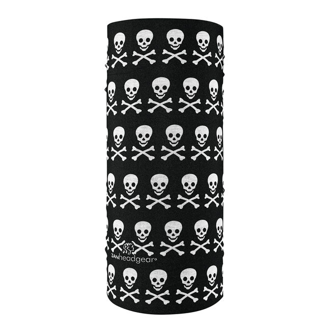 ZAN Headgear Polyester Motley Tube Skull & Crossbones