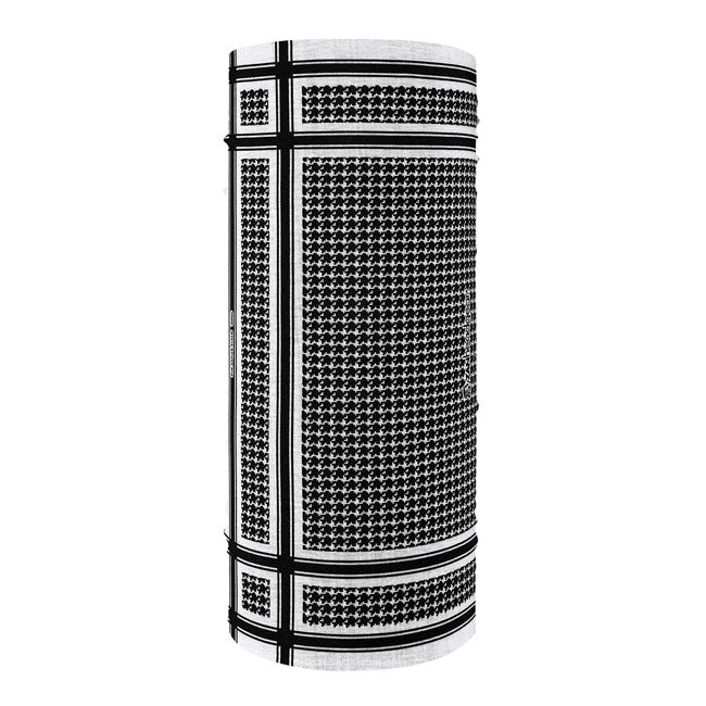 ZAN Headgear Polyester Motley Tube Houndstooth Black & White