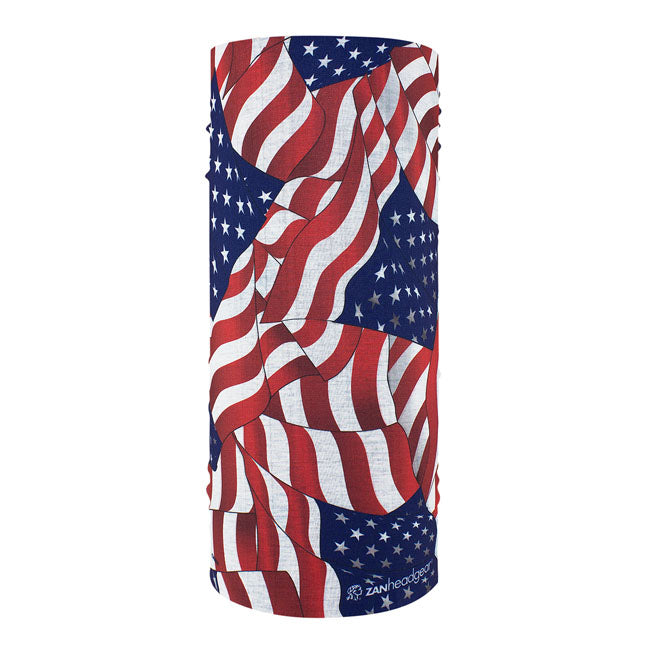 ZAN Headgear Polyester Motley Tube Wavy American Flag