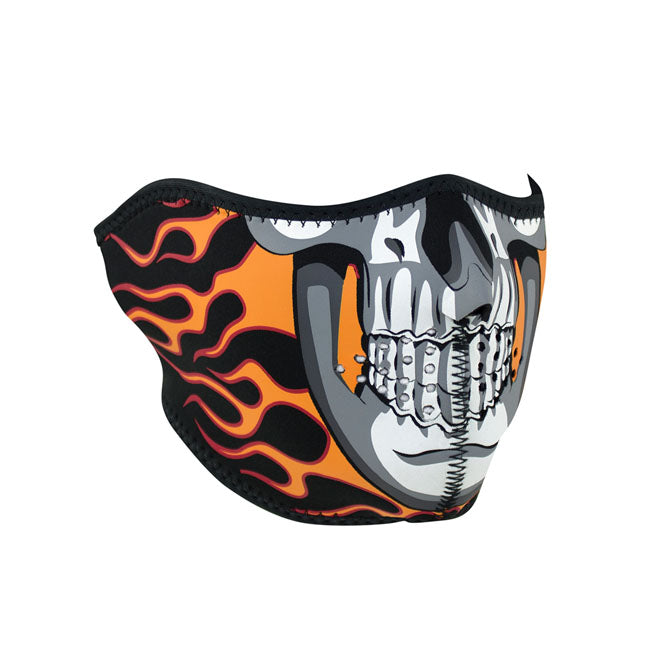 ZAN Headgear Neoprene Half Mask Burning Skull