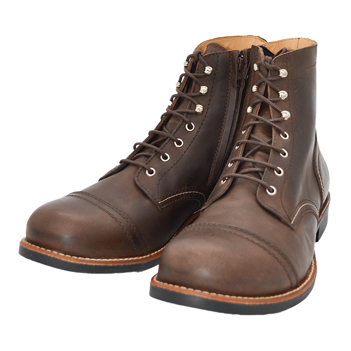 Rokker Moto Ranger Leather Boots Brown