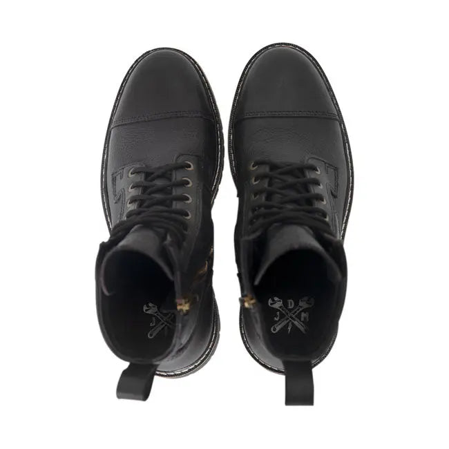 John Doe Rover Leather Boots Black - FREE UK Shipping, FREE 365 Day Returns | Moto Central